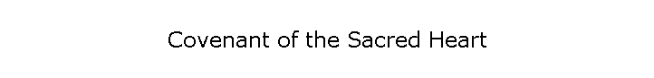 Covenant of the Sacred Heart